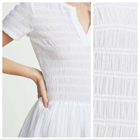 COPY - NWT. Club Monaco White Midi Tiyah Dress. Size 6. - Picture 4 of 7